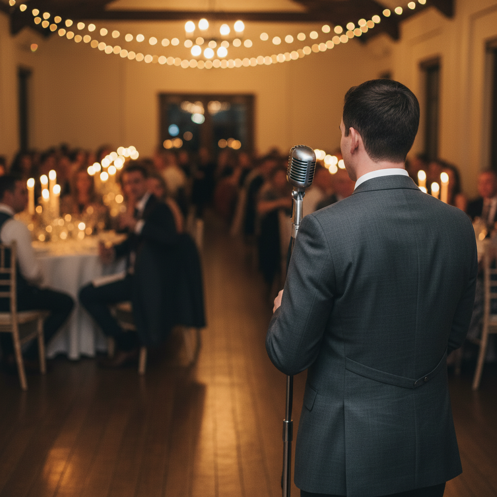 best man speech examples scene at a wedding reception