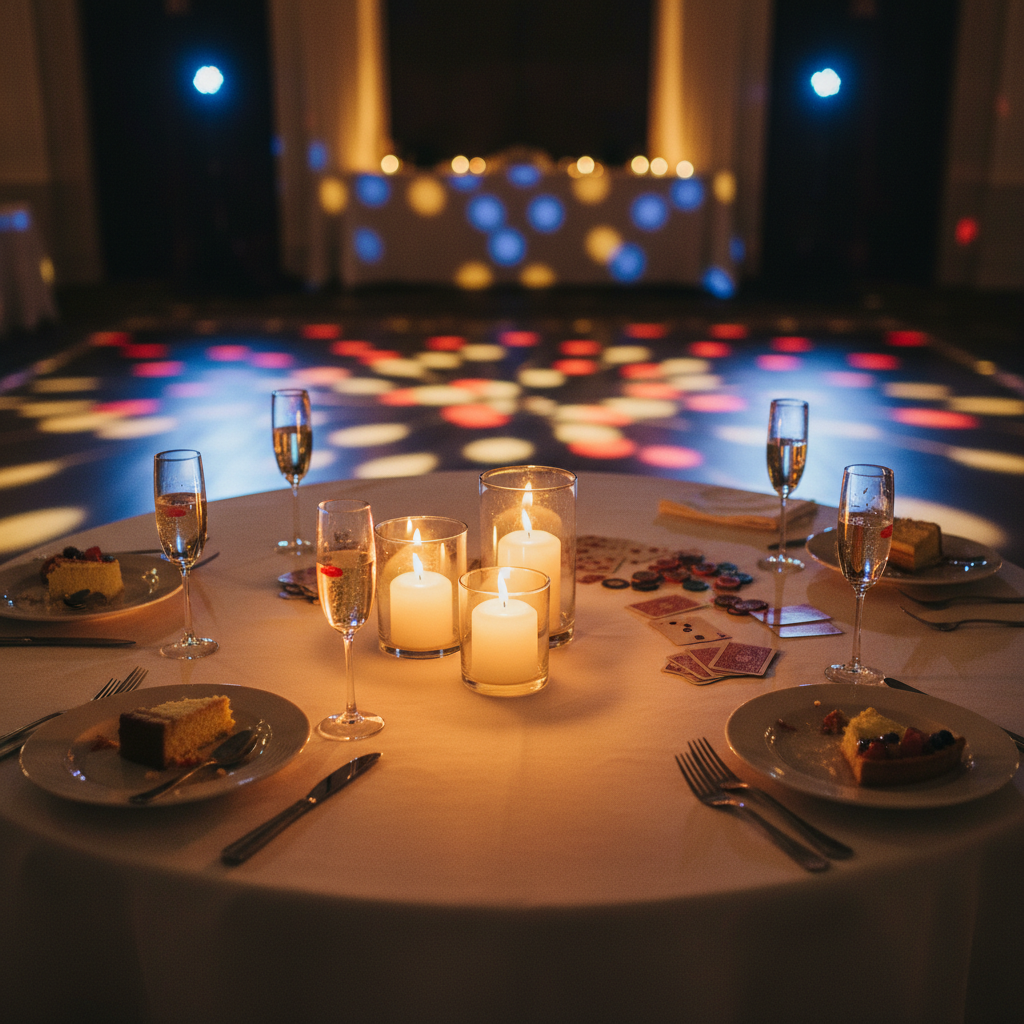 fun things to do at wedding reception scene at a wedding reception
