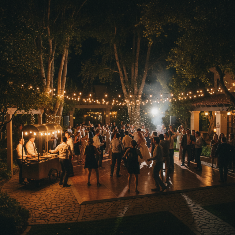 fun wedding reception ideas scene at a wedding reception