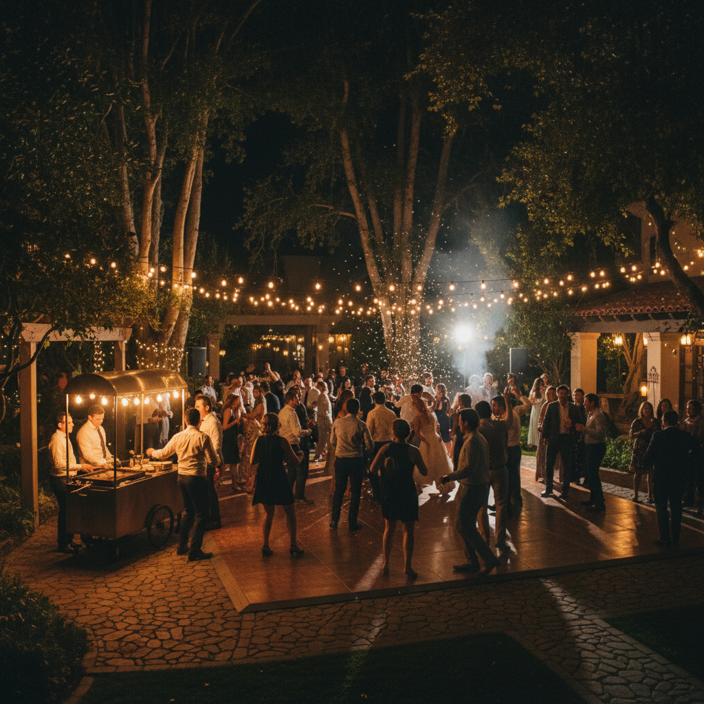 fun wedding reception ideas scene at a wedding reception