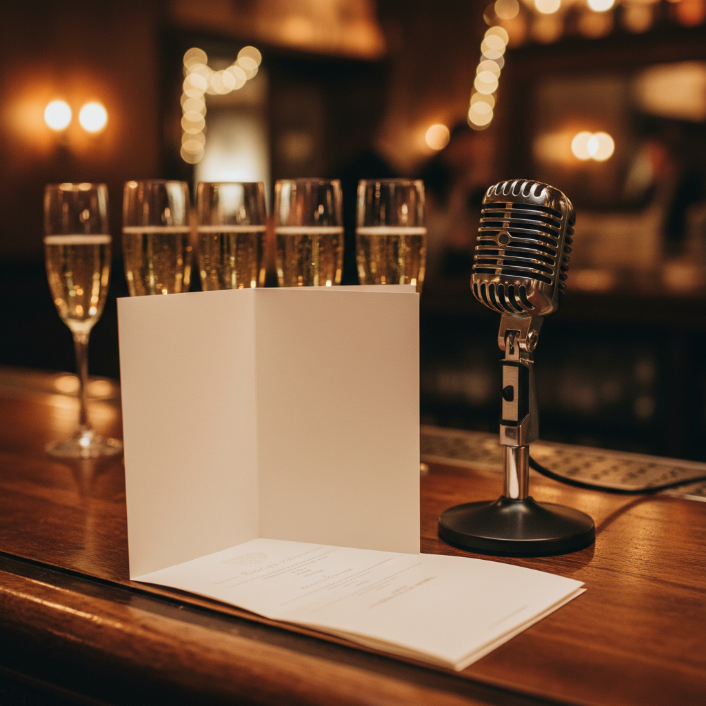 wedding mc script scene at a wedding reception